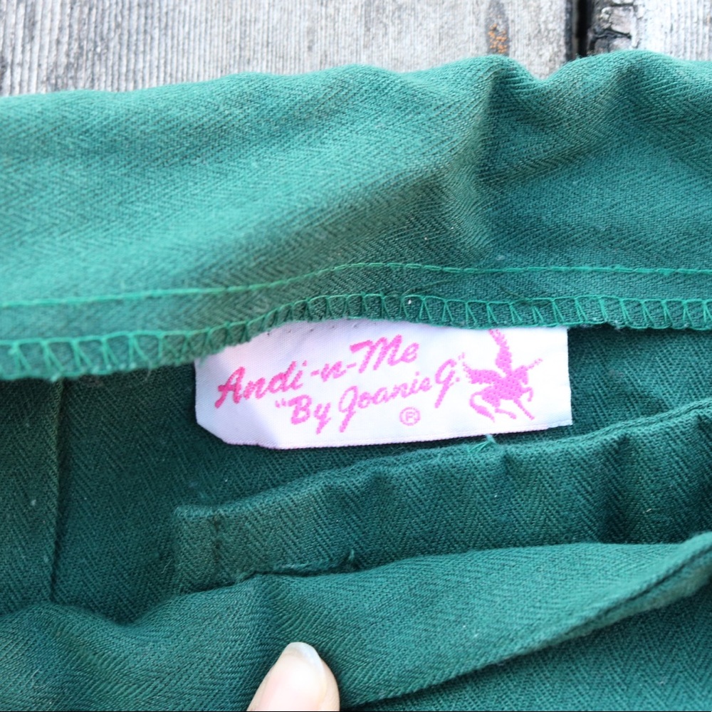 Vintage Green Button Skirt - Picture 3 of 3